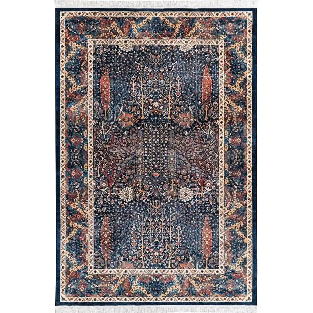 فرش ماشینی کد 25cn0280 سرمه ای 1200 شانه